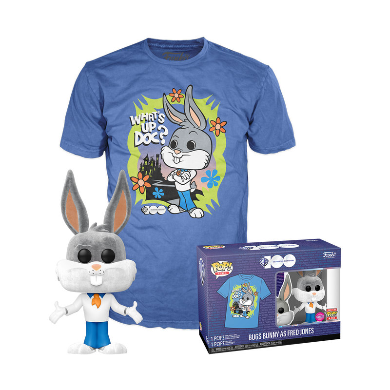 Foto 3 pulgar | Figura Coleccionable Funko Pop!  And Tee Wb100 Bugs Bunny  Como Fred Jones (flocked)