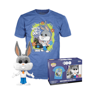 Foto 2 | Figura Coleccionable Funko Pop! And Tee Wb100 Bugs Bunny Como Fred Jones (flocked)