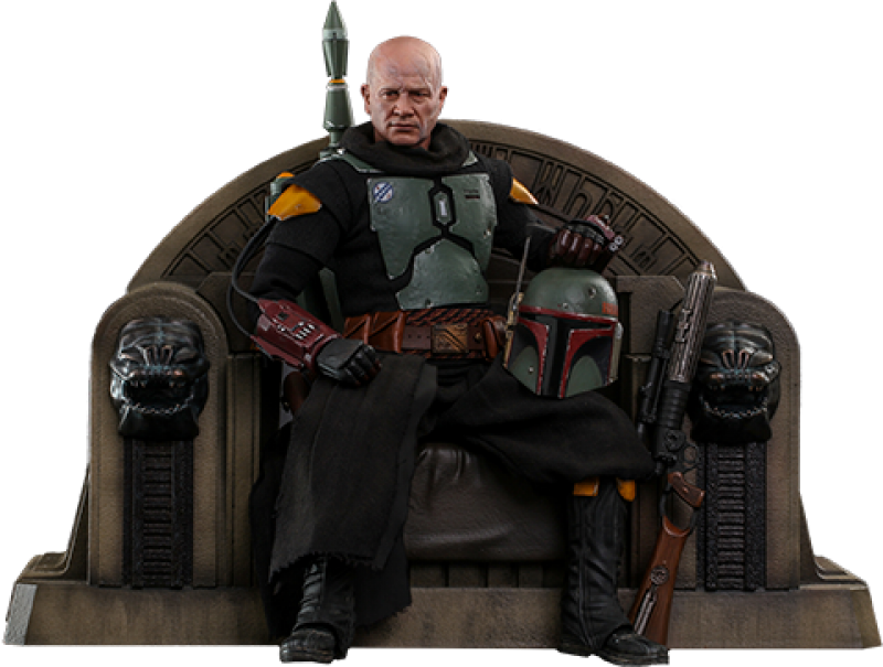 Foto 2 pulgar | Figura Hot Toys 1/6 De Escala Star Wars The Mandalorian Boba Fett (repaint Armor) And Throne