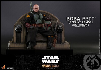 Foto 2 | Figura Hot Toys 1/6 De Escala Star Wars The Mandalorian Boba Fett (repaint Armor) And Throne