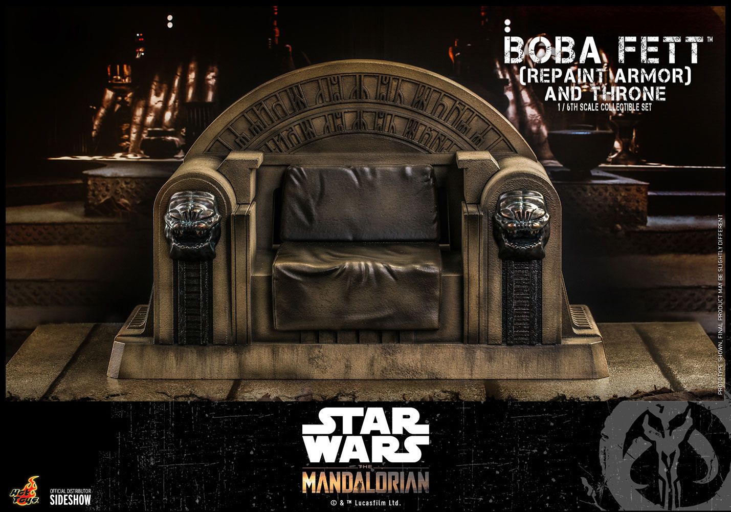 Foto 4 pulgar | Figura Hot Toys 1/6 De Escala Star Wars The Mandalorian Boba Fett (repaint Armor) And Throne