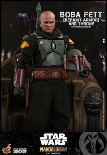 Foto 4 | Figura Hot Toys 1/6 De Escala Star Wars The Mandalorian Boba Fett (repaint Armor) And Throne