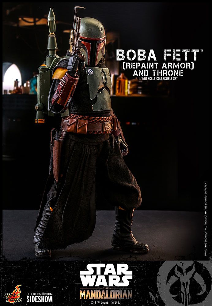 Foto 7 pulgar | Figura Hot Toys 1/6 De Escala Star Wars The Mandalorian Boba Fett (repaint Armor) And Throne