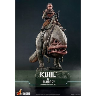 Foto 2 | Figura Hot Toys 1/6 De Escala Star Wars The Mandalorian: Kuiil & Blurgg