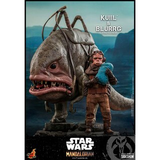 Foto 4 | Figura Hot Toys 1/6 De Escala Star Wars The Mandalorian: Kuiil & Blurgg