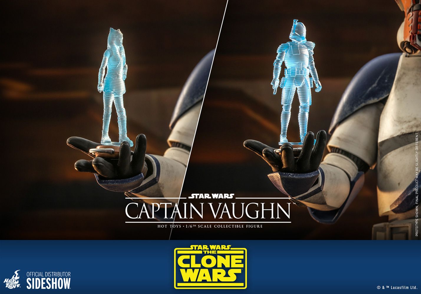 Foto 5 pulgar | Figura Hot Toys 1/6 De Escala Star Wars The Clone Wars: Captain Vaughn