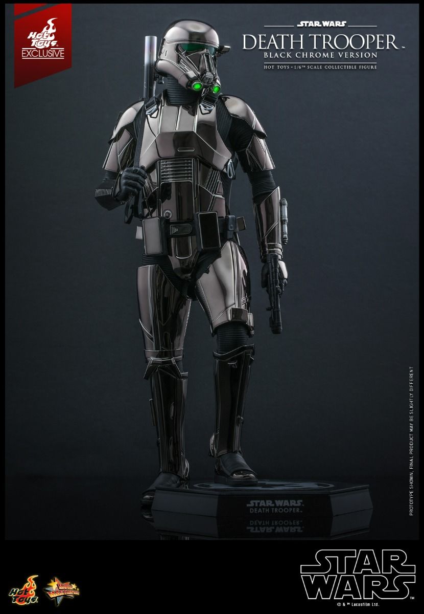 Foto 3 pulgar | Figura Hot Toys 1:6 De Escala Star Wars Death Trooper (black Chrome)''exclusive''