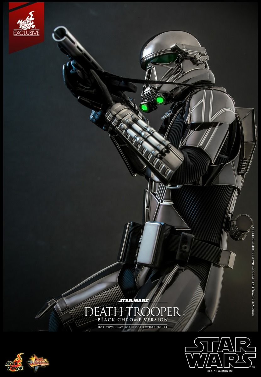 Foto 4 pulgar | Figura Hot Toys 1:6 De Escala Star Wars Death Trooper (black Chrome)''exclusive''