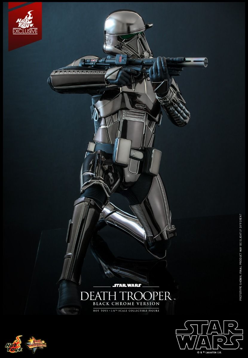 Foto 5 pulgar | Figura Hot Toys 1:6 De Escala Star Wars Death Trooper (black Chrome)''exclusive''