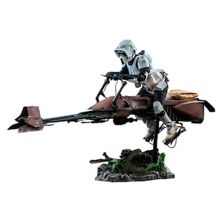 Foto 1 | Figura Hot Toys 1/6 De Escala Star Wars Return Of The Jedi: Scout Trooper And Speeder Bike