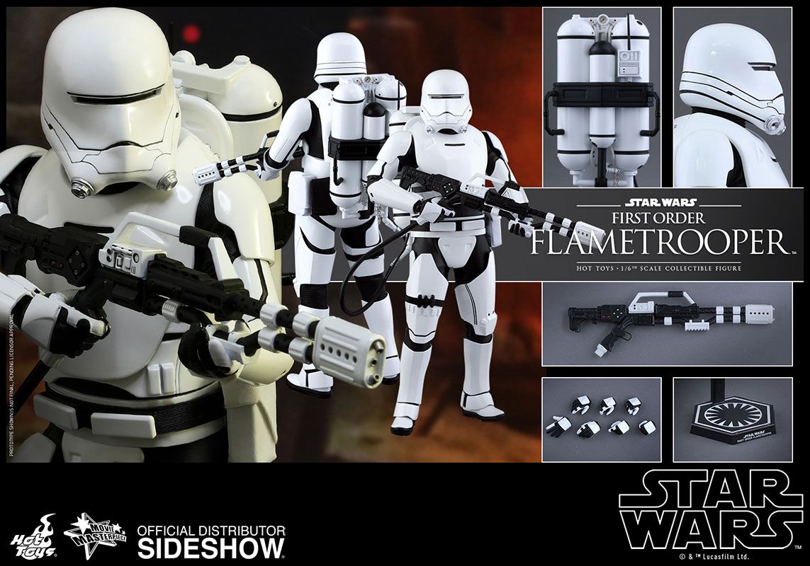 Foto 7 pulgar | Figura Hot Toys 1/6 De Escala Star Wars The Force Awakens: Flametrooper