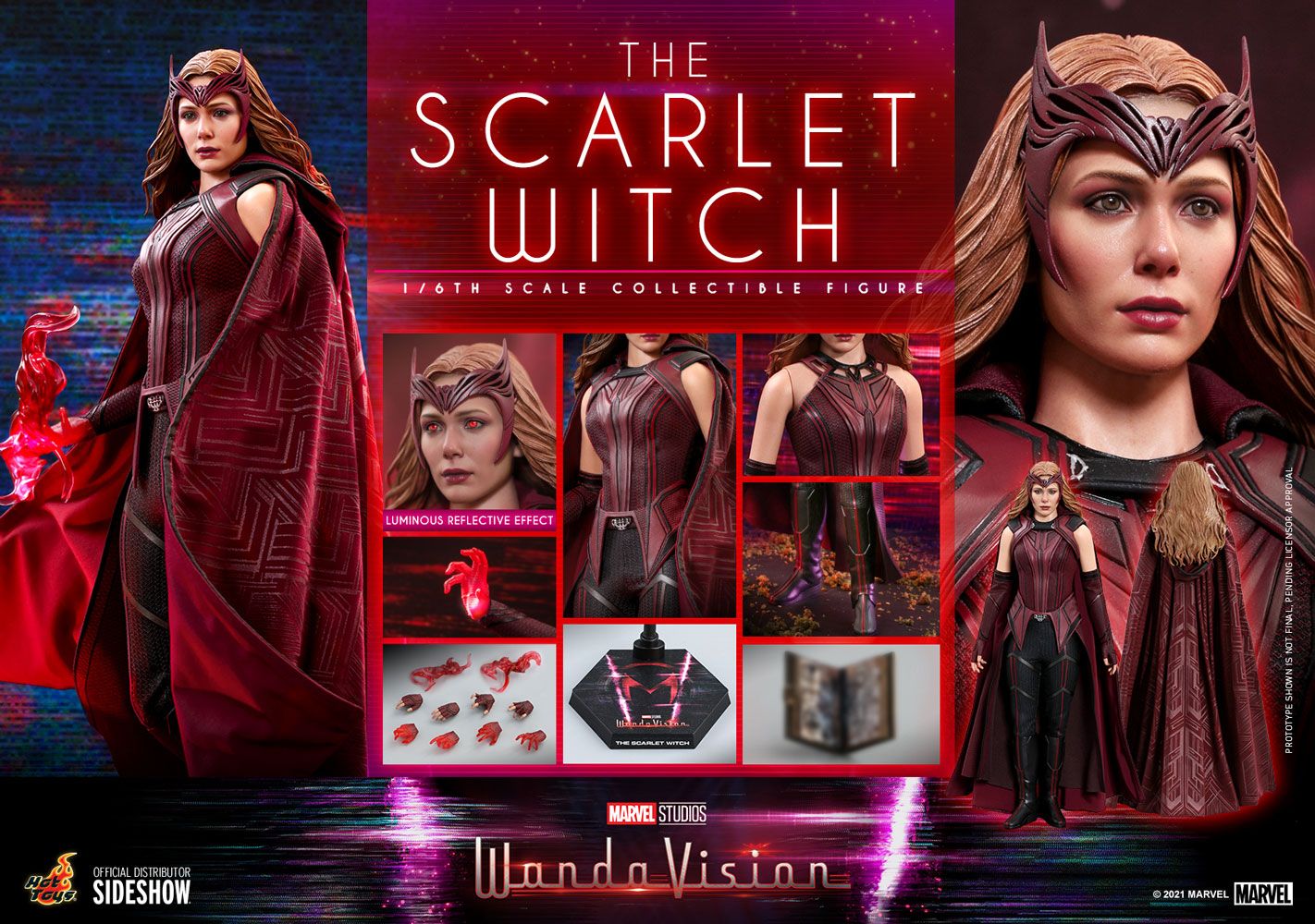 Foto 7 | Figura La Bruja Escarlata Hot Toys Marvel Wandavision