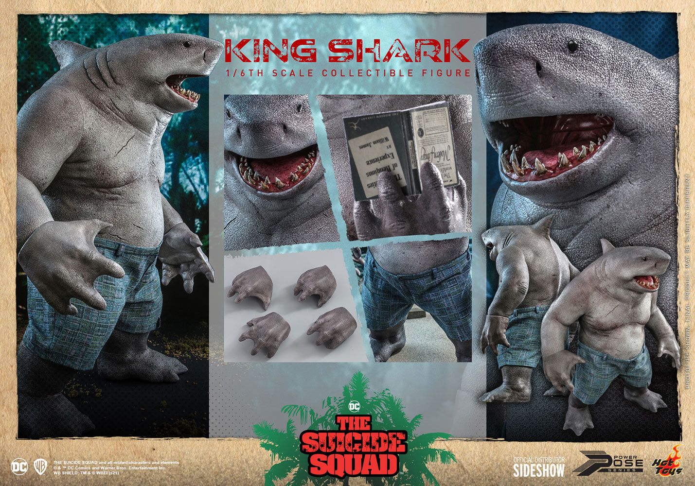 Foto 8 pulgar | Figura King Shark Hot Toys The Suicide Squad