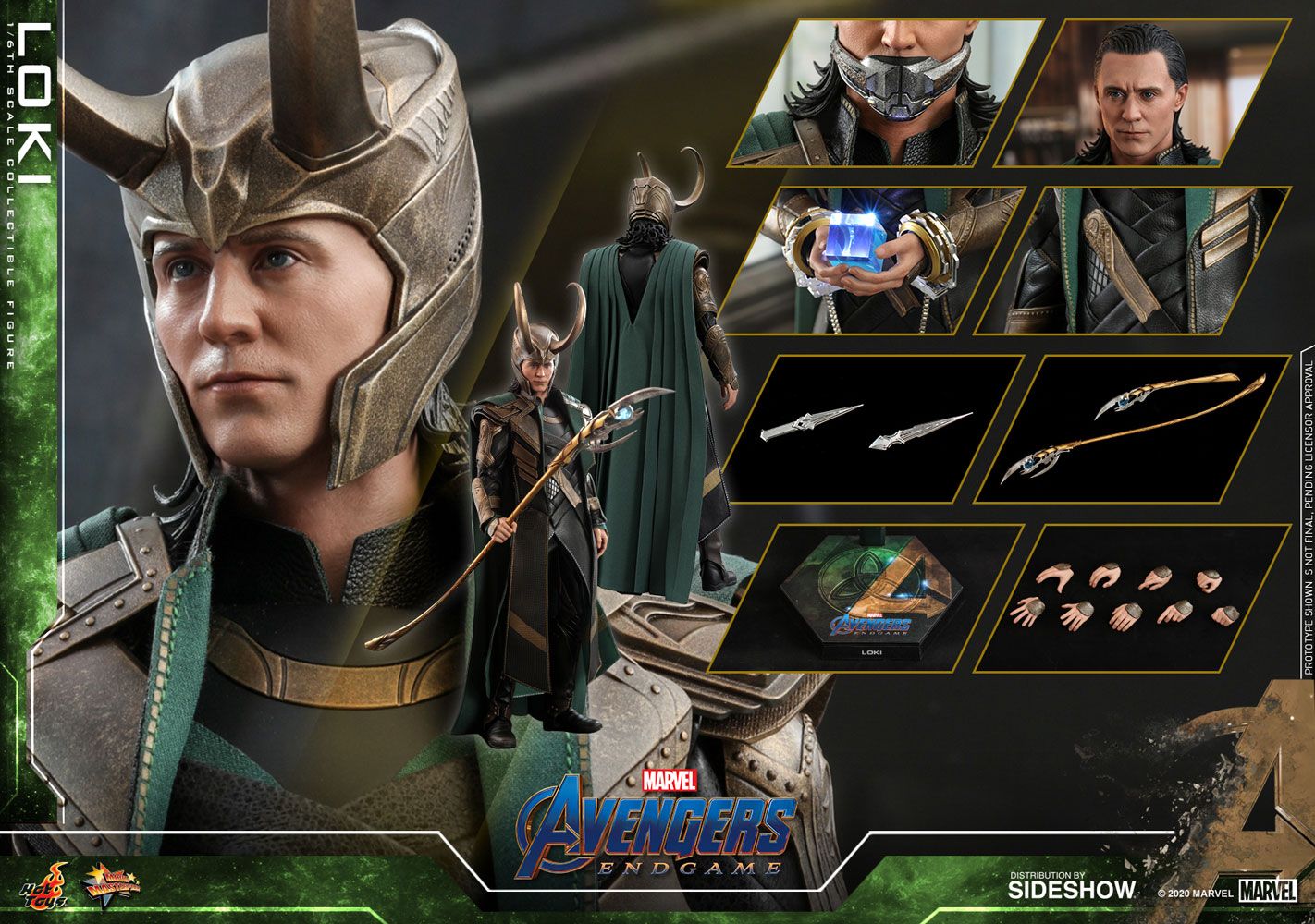 Foto 9 pulgar | Figura Hot Toys 1/6 de Escala Marvel Avengers Endgame: Loki