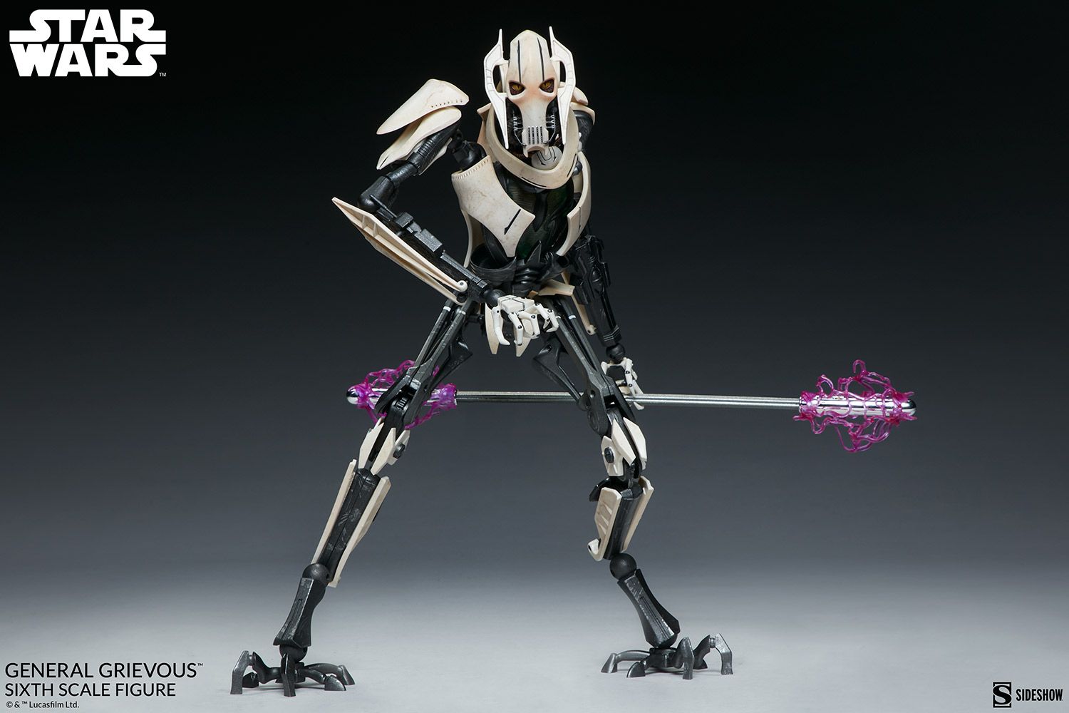 Foto 5 pulgar | Figura Sideshow 1:6 De Escala Star Wars The Clone Wars: General Grievous