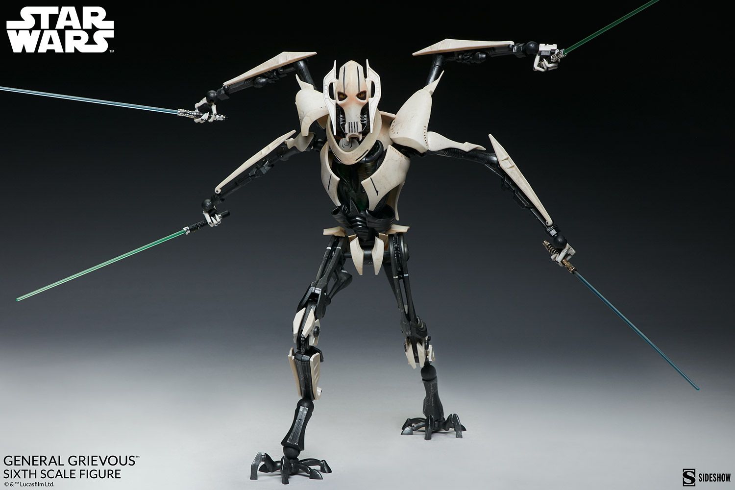 Foto 6 pulgar | Figura Sideshow 1:6 De Escala Star Wars The Clone Wars: General Grievous