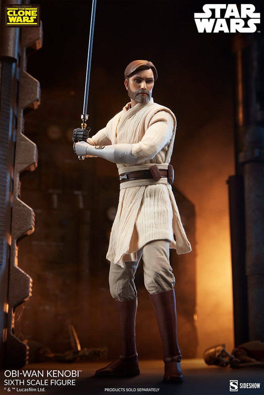 Foto 4 pulgar | Figura Sideshow 1:6 De Escala Star Wars The Clone Wars: Obi-wan Kenobi