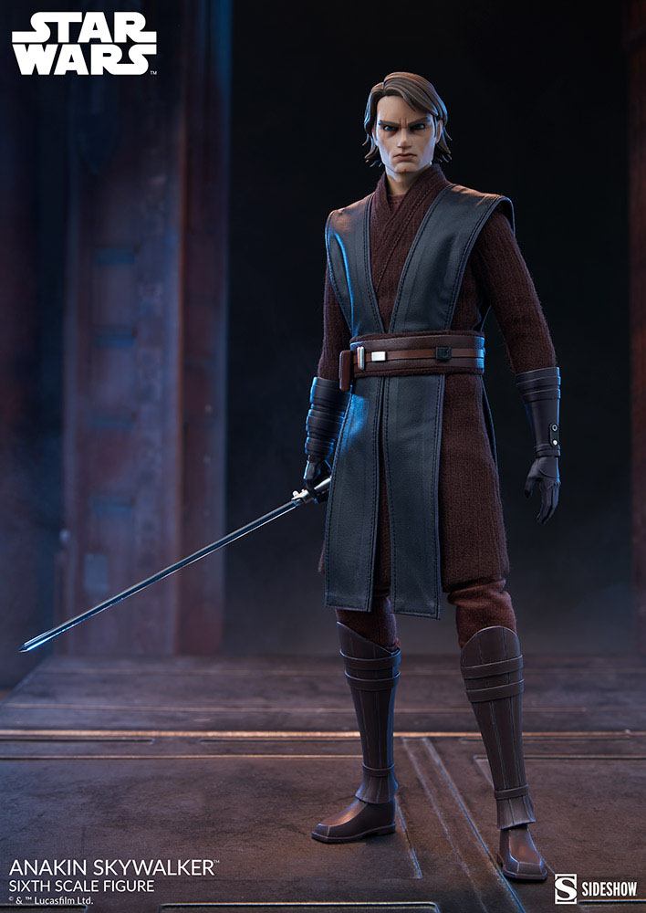 Foto 3 pulgar | Figura Sideshow 1/6 De Escala Star Wars The Clone Wars: Anakin Skywalker