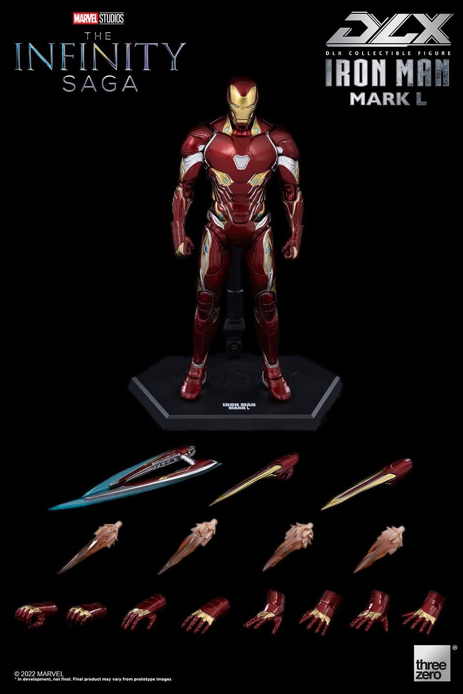 Foto 9 pulgar | Figura Threezero Dlx Avengers Infinity War: Iron Man Mark 50