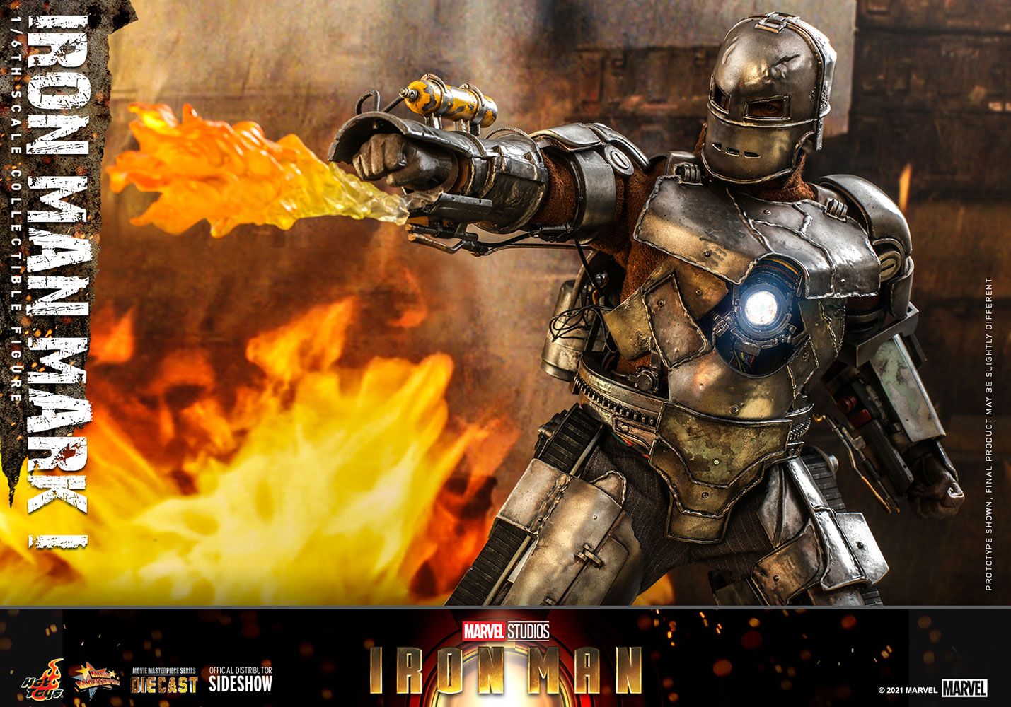 Foto 4 | Figura 1:6 de Escala Hot Toys Marvel Iron Man: Mark 1