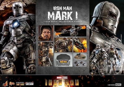 Foto 8 | Figura 1:6 de Escala Hot Toys Marvel Iron Man: Mark 1