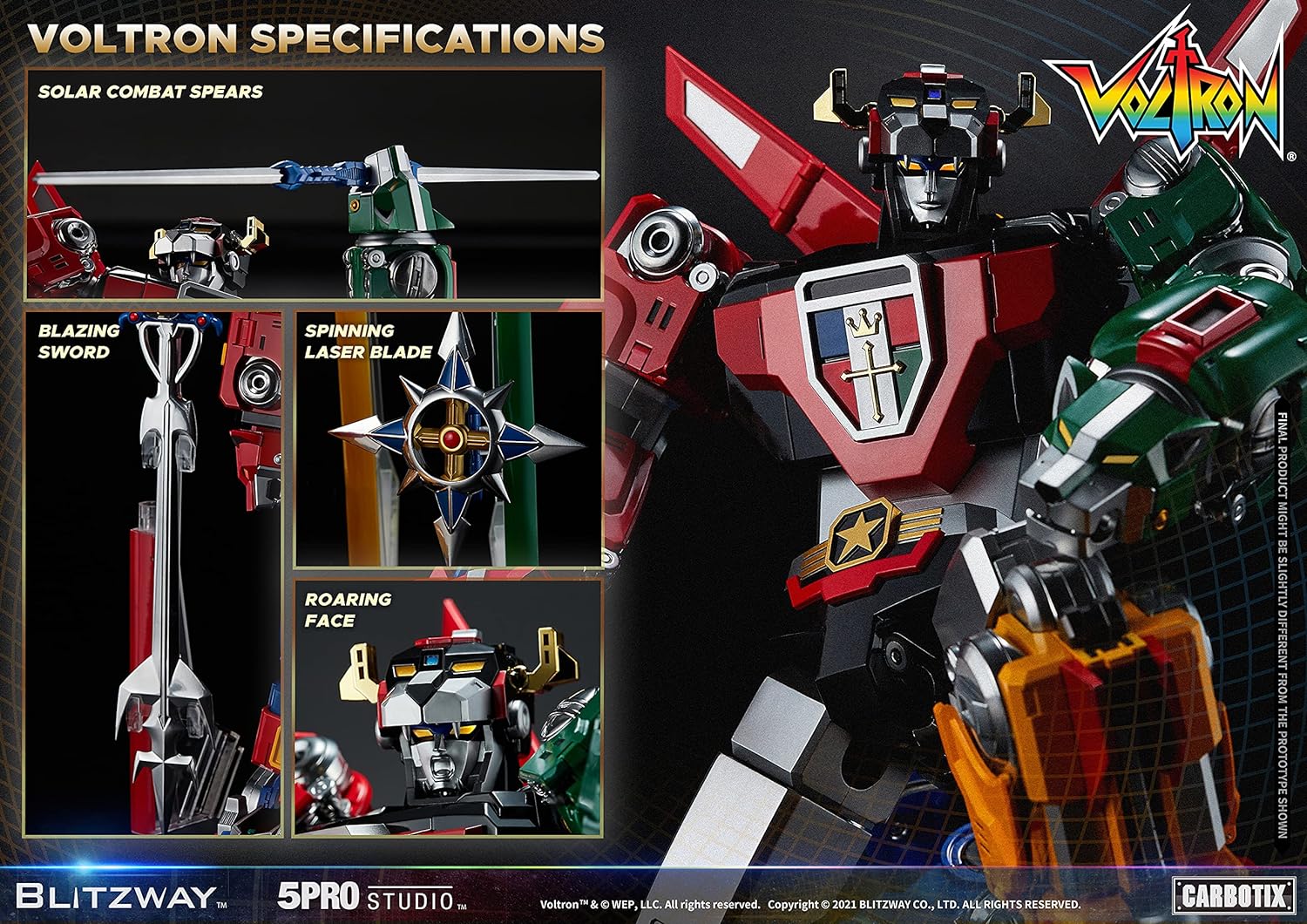 Foto 8 | Figura Coleccionable Blitzway Voltron