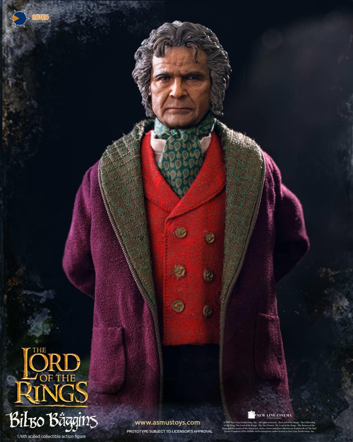 Foto 2 | Figura Asmus Toys 1:6 De Escala The Lord Of The Rings: Bilbo Baggins