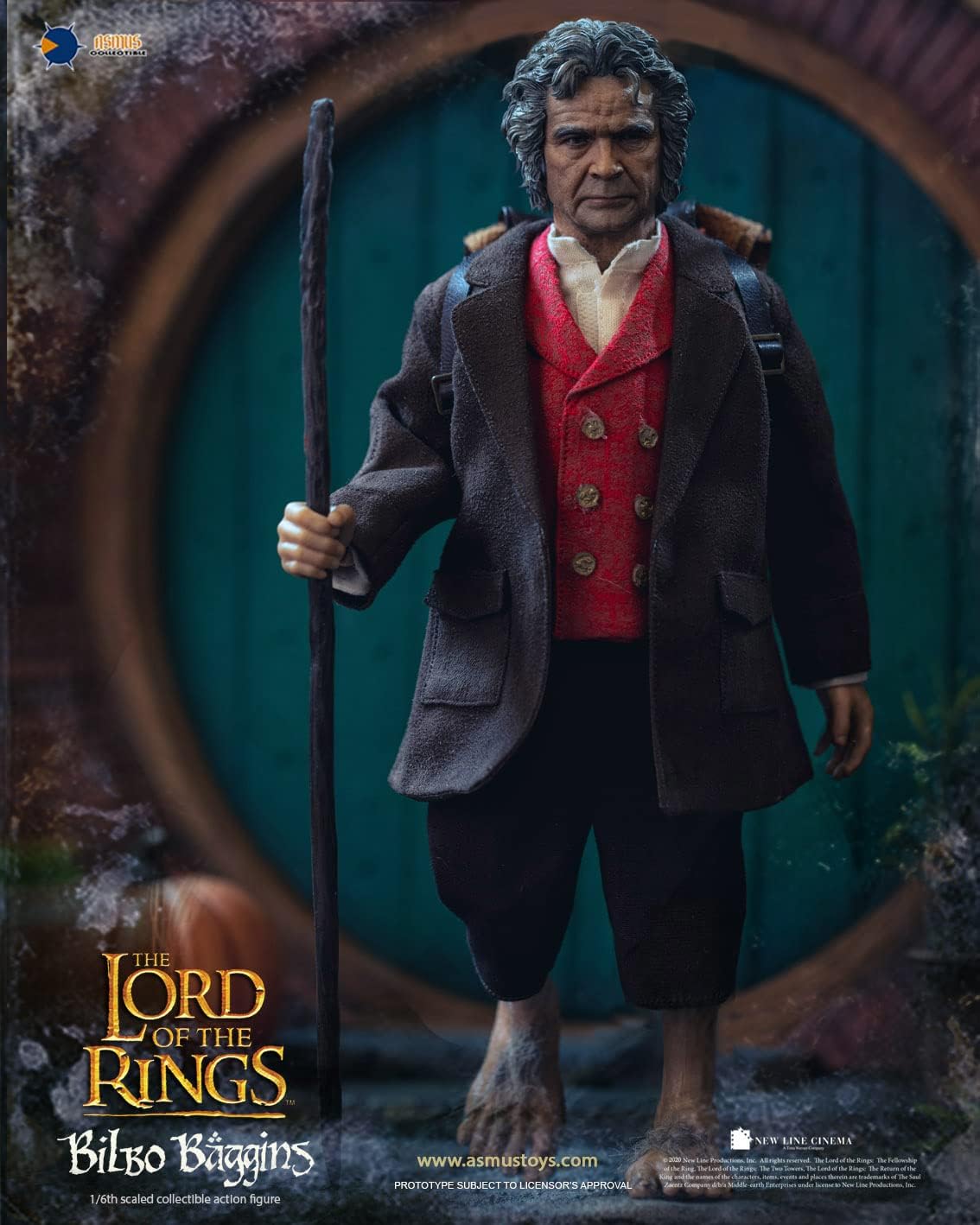 Foto 4 pulgar | Figura Asmus Toys 1:6 De Escala The Lord Of The Rings: Bilbo Baggins