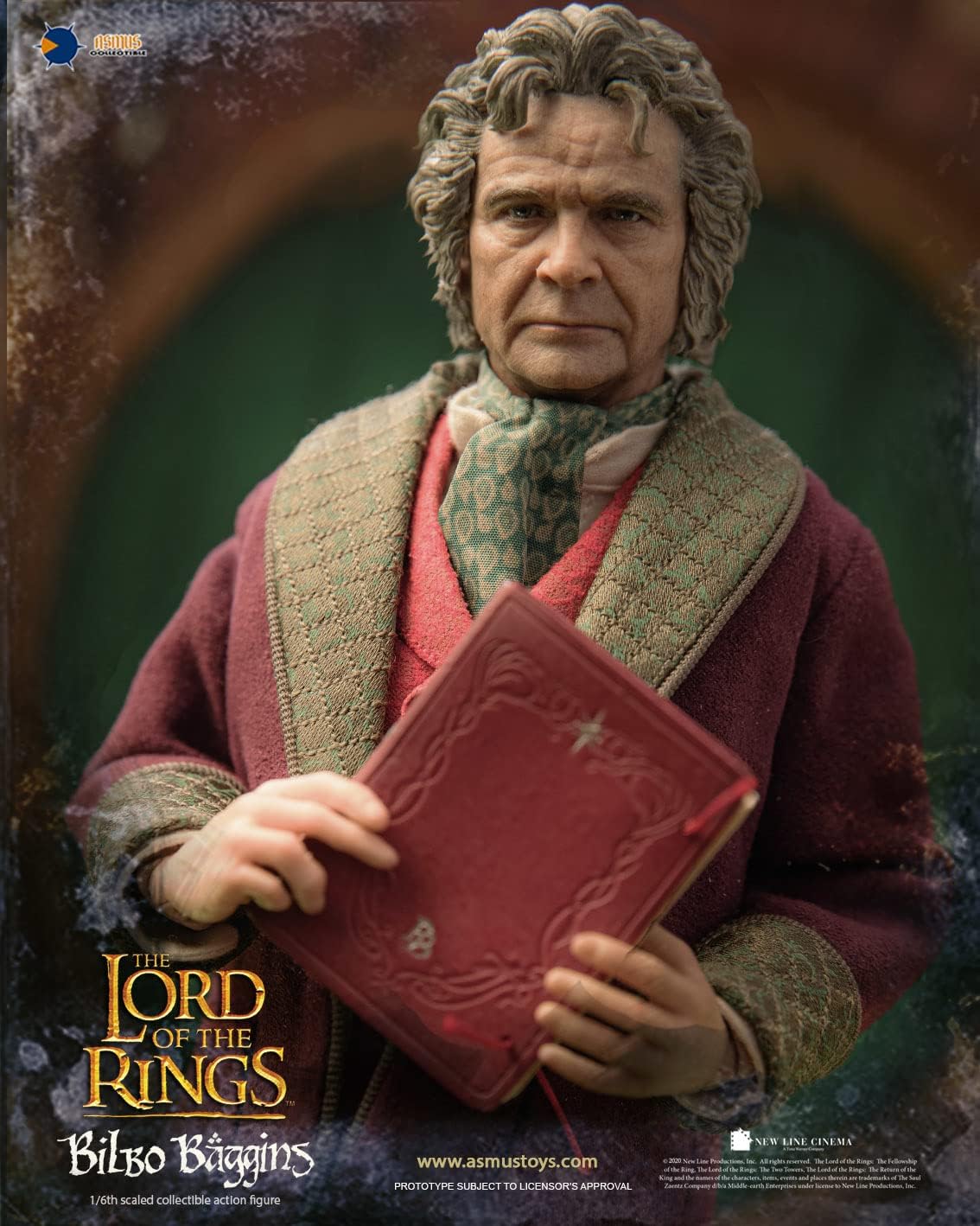 Foto 6 pulgar | Figura Asmus Toys 1:6 De Escala The Lord Of The Rings: Bilbo Baggins