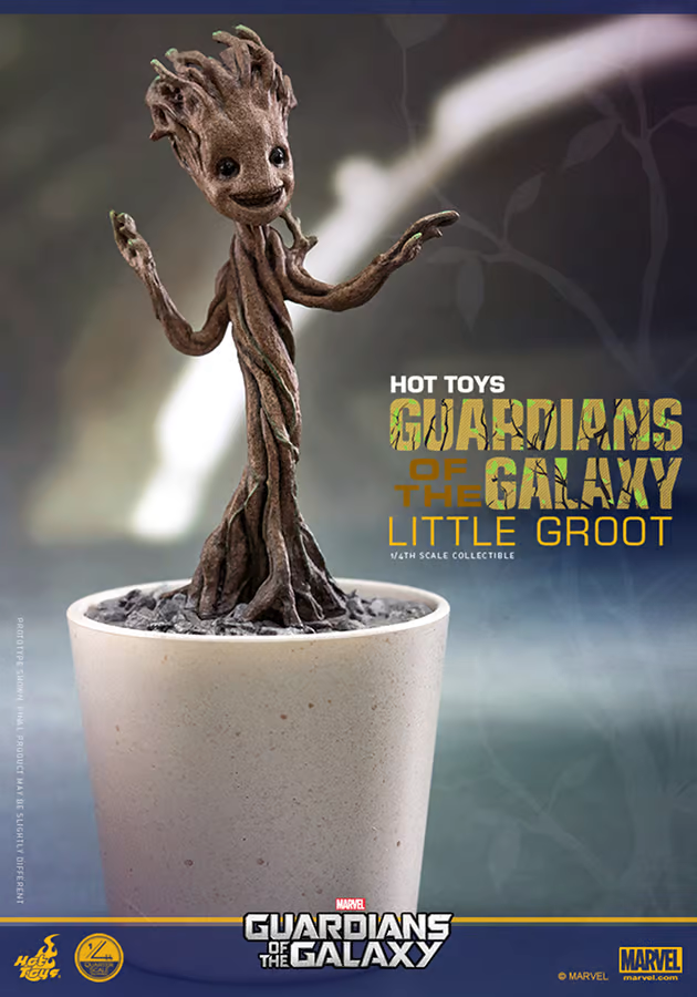 Foto 3 pulgar | Figura Hot Toys 1/4 Marvel Guardians Of The Galaxy: Little Groot