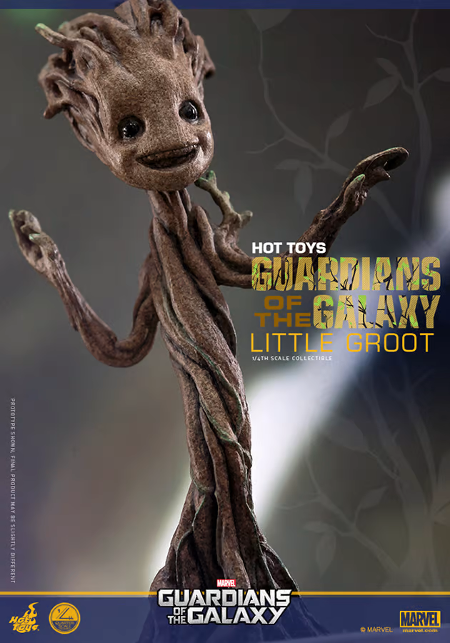 Foto 4 pulgar | Figura Hot Toys 1/4 Marvel Guardians Of The Galaxy: Little Groot