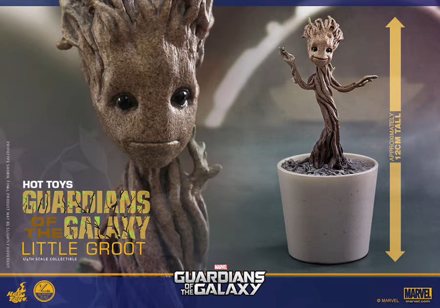 Foto 6 pulgar | Figura Hot Toys 1/4 Marvel Guardians Of The Galaxy: Little Groot