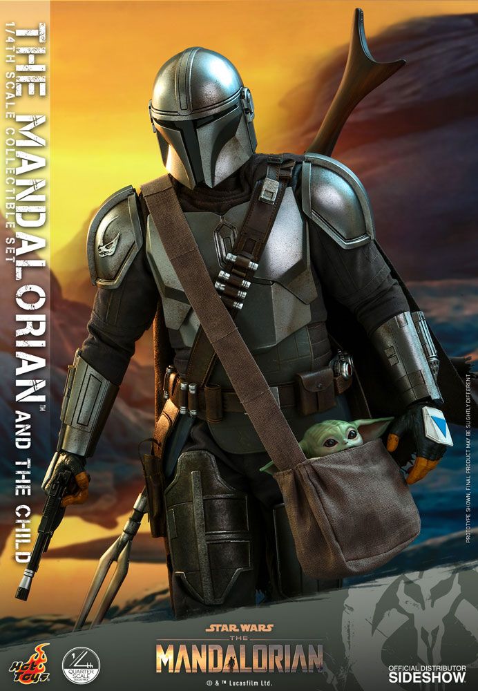 Foto 3 pulgar | Figura Hot Toys 1:4 De Escala Star Wars The Mandalorian: Mandalorian And The Child