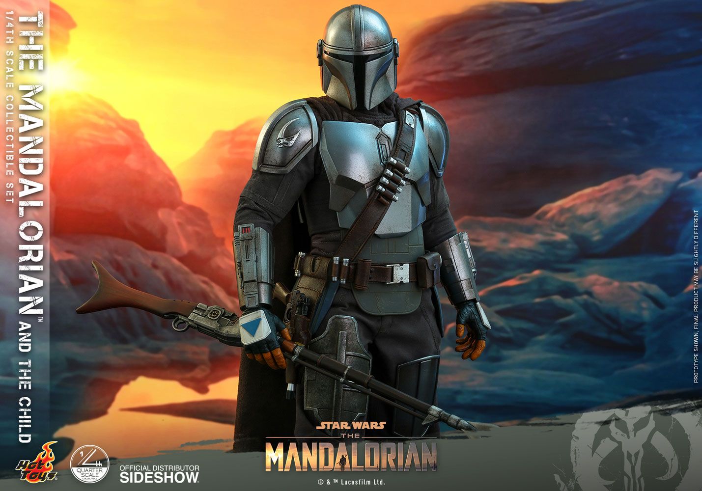 Foto 4 pulgar | Figura Hot Toys 1:4 De Escala Star Wars The Mandalorian: Mandalorian And The Child