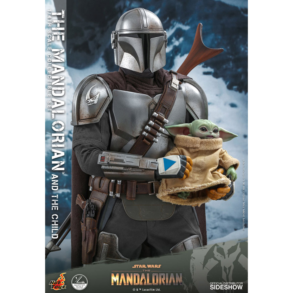 Foto 6 pulgar | Figura Hot Toys 1:4 De Escala Star Wars The Mandalorian: Mandalorian And The Child