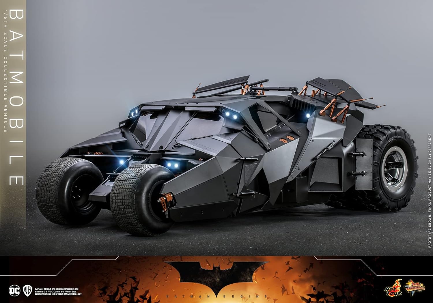 Foto 3 pulgar | Hot Toys 1:6 De Escala Dc Batman Begins: Batmobile