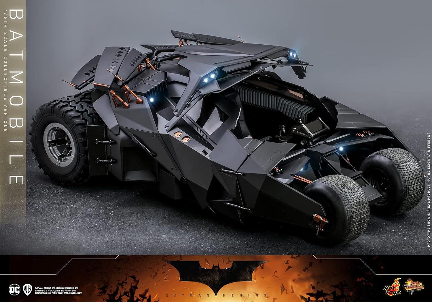 Foto 5 pulgar | Hot Toys 1:6 De Escala Dc Batman Begins: Batmobile