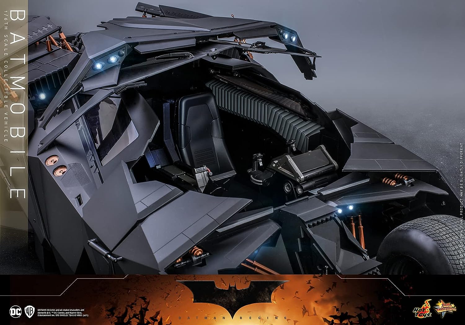 Foto 6 pulgar | Hot Toys 1:6 De Escala Dc Batman Begins: Batmobile