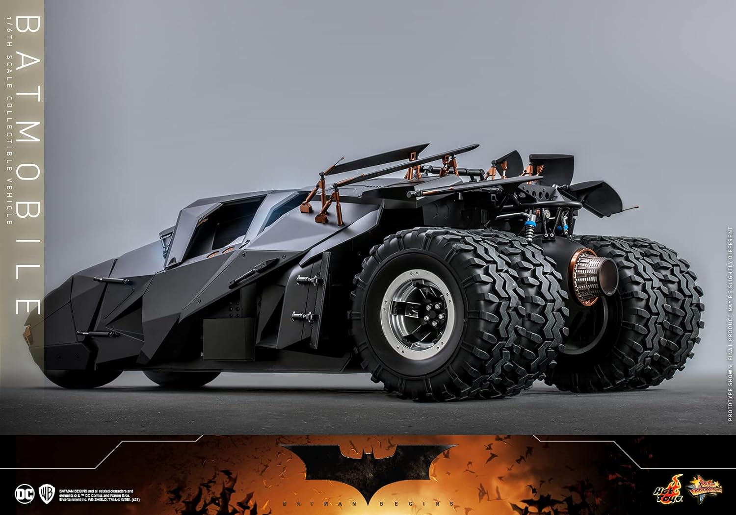 Foto 7 pulgar | Hot Toys 1:6 De Escala Dc Batman Begins: Batmobile