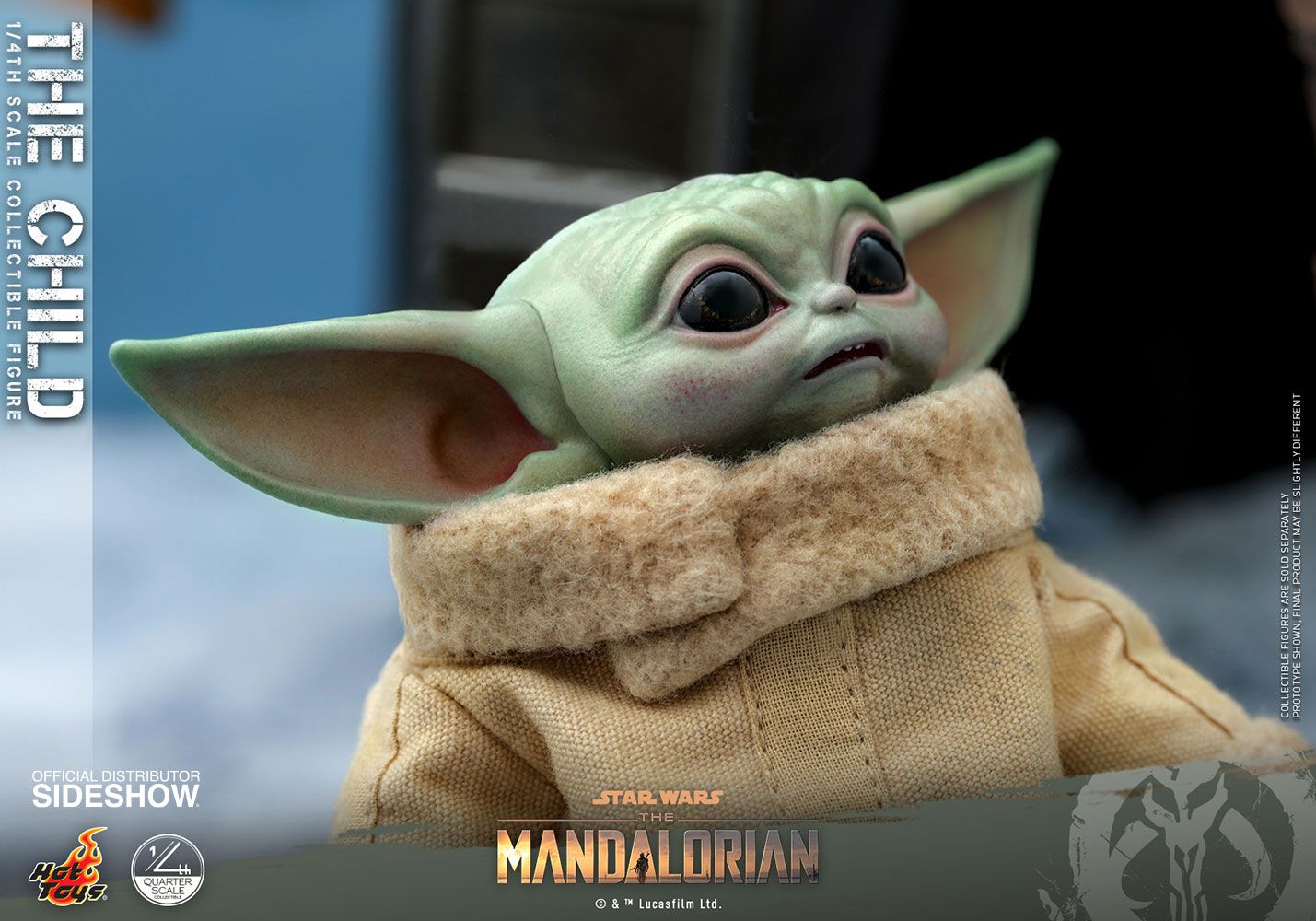 Foto 4 pulgar | Figura Hot Toys 1:4 De Escala Star Wars The Mandalorian: The Child