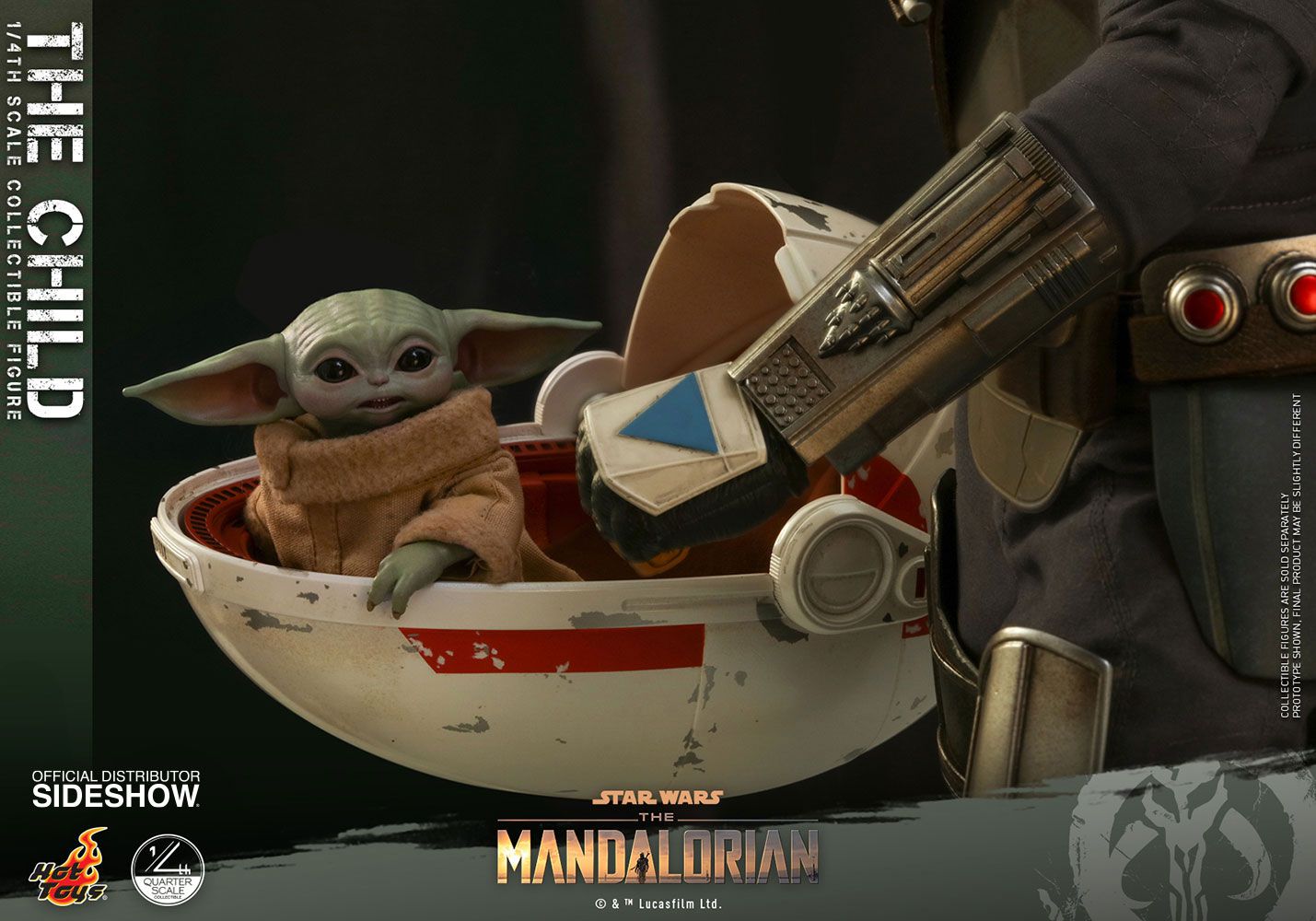 Foto 5 pulgar | Figura Hot Toys 1:4 De Escala Star Wars The Mandalorian: The Child