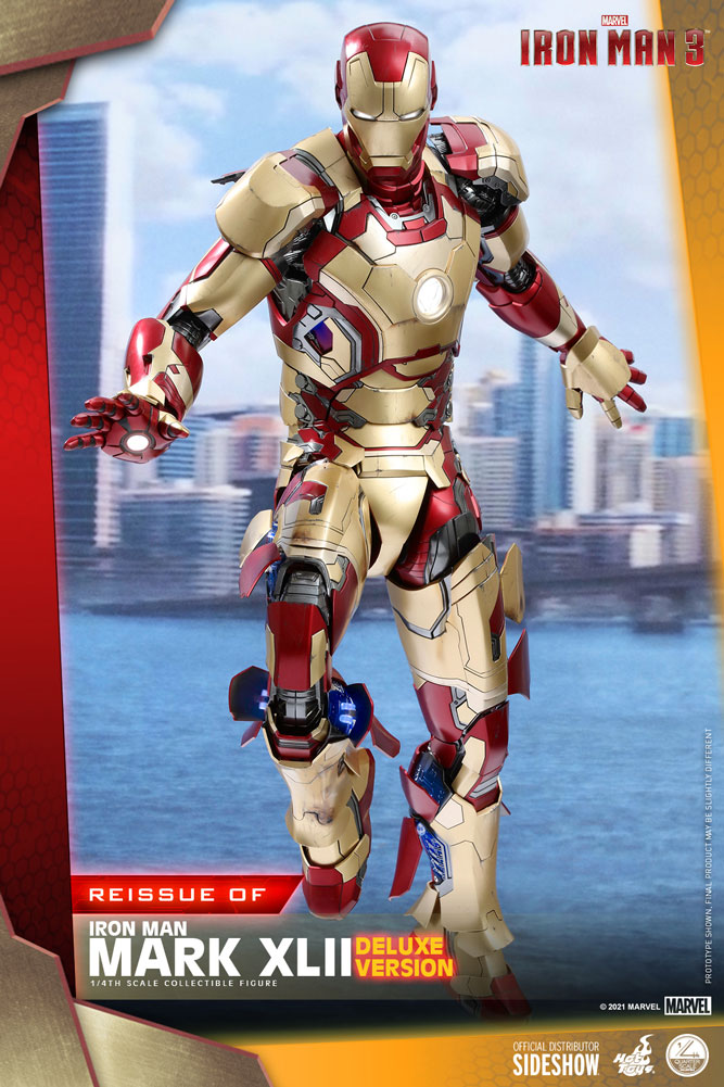 Foto 3 pulgar | Figura Hot Toys 1:4 De Escala Marvel Iron Man 3: Iron Man Mark 43