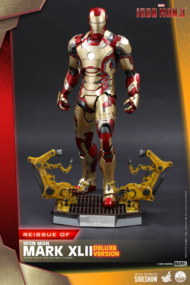 Foto 5 pulgar | Figura Hot Toys 1:4 De Escala Marvel Iron Man 3: Iron Man Mark 43