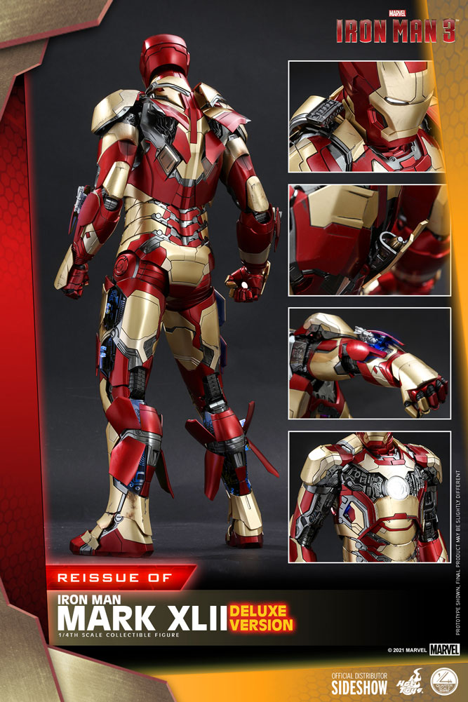 Foto 6 pulgar | Figura Hot Toys 1:4 De Escala Marvel Iron Man 3: Iron Man Mark 43