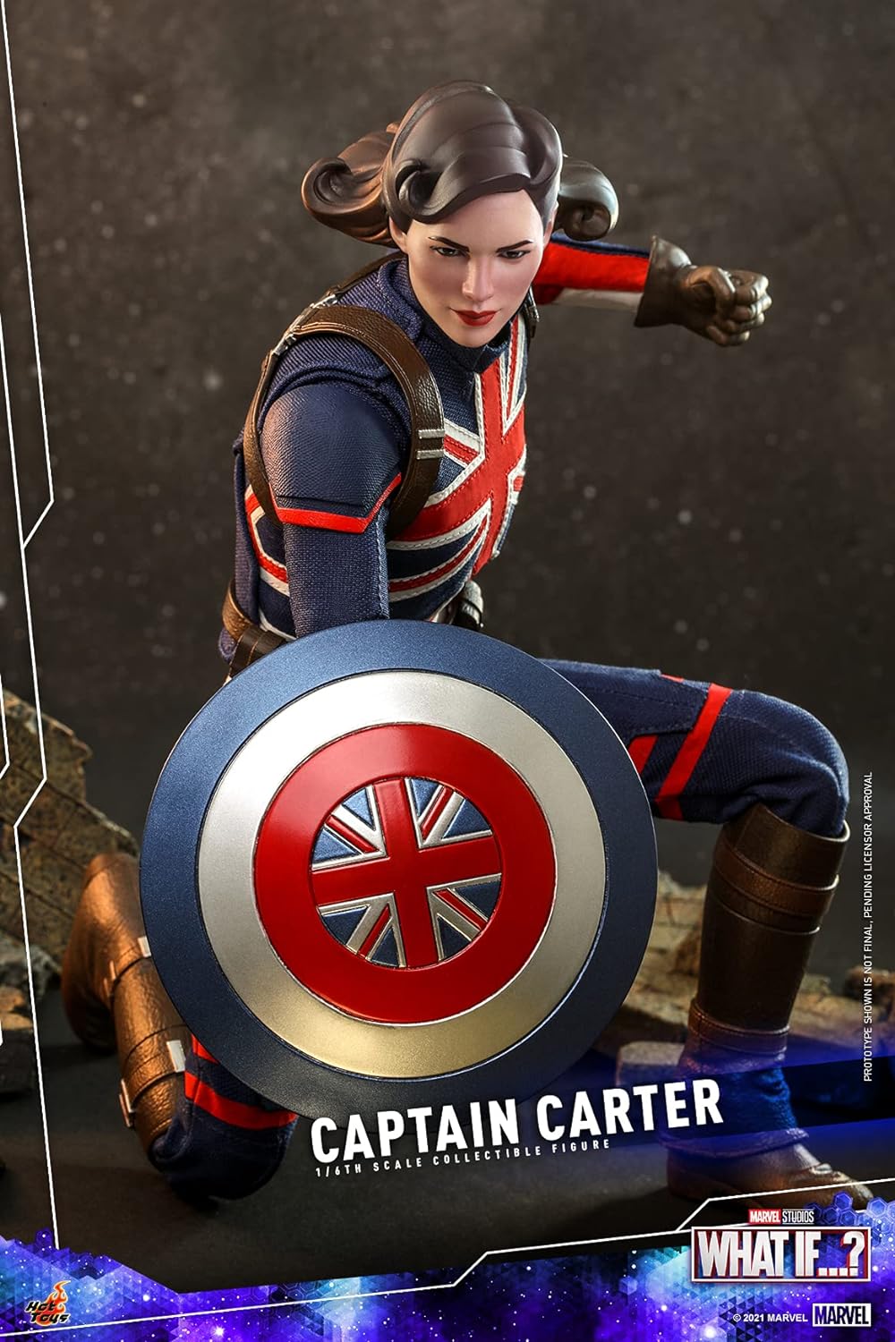 Foto 3 pulgar | Figura Capitana Carter Marvel What If...? Hot Toys 1:6 de Escala