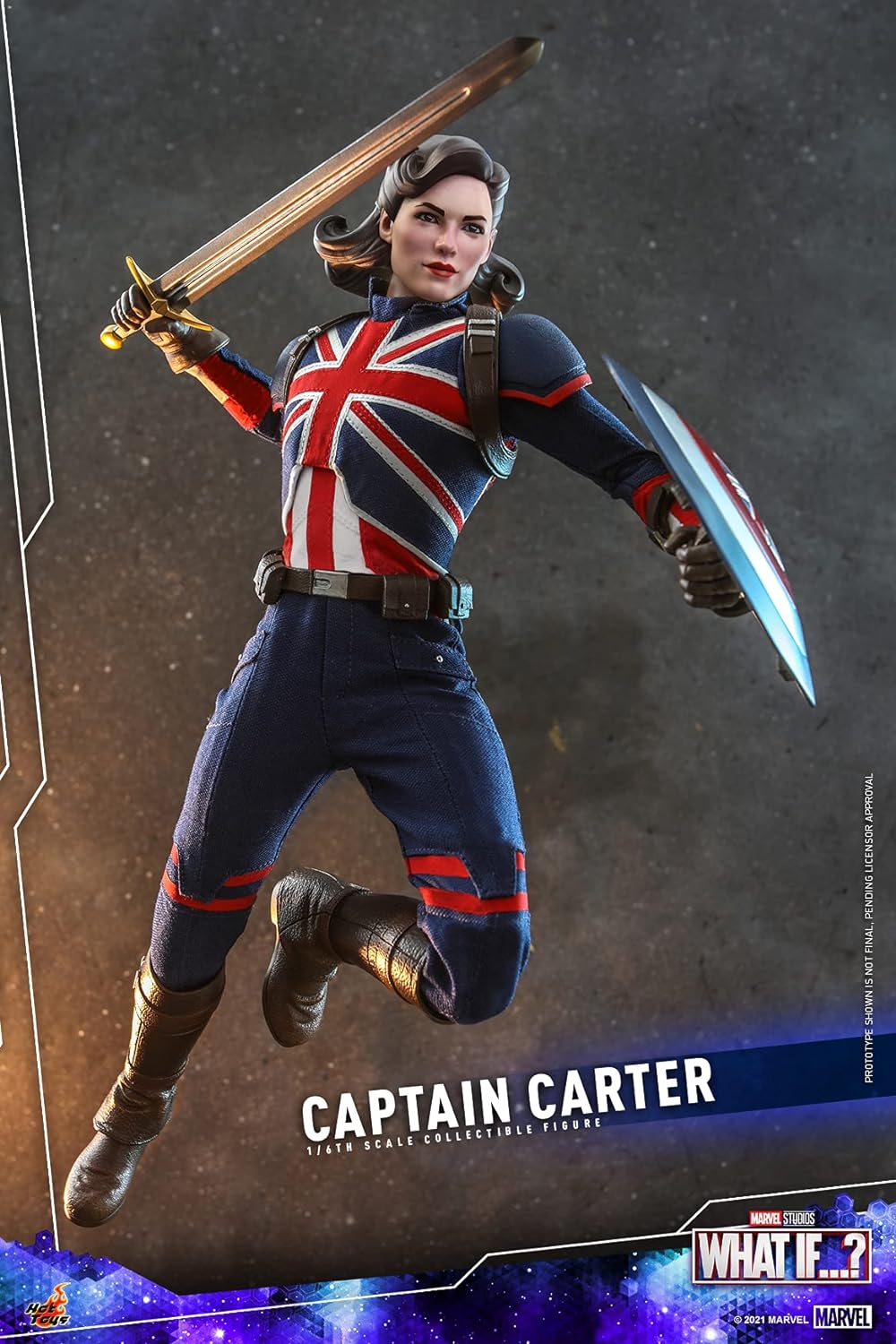 Foto 6 pulgar | Figura Capitana Carter Marvel What If...? Hot Toys 1:6 de Escala