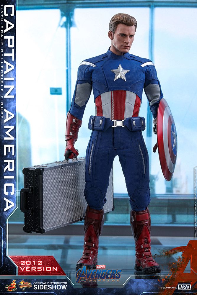 Foto 3 pulgar | Figura Capitán América Versión 2012 Marvel Avengers: Endgame Hot Toys 1:6 de Escala