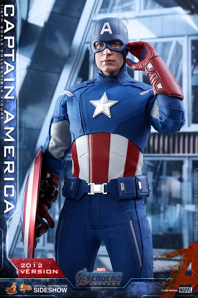 Foto 5 pulgar | Figura Capitán América Versión 2012 Marvel Avengers: Endgame Hot Toys 1:6 de Escala