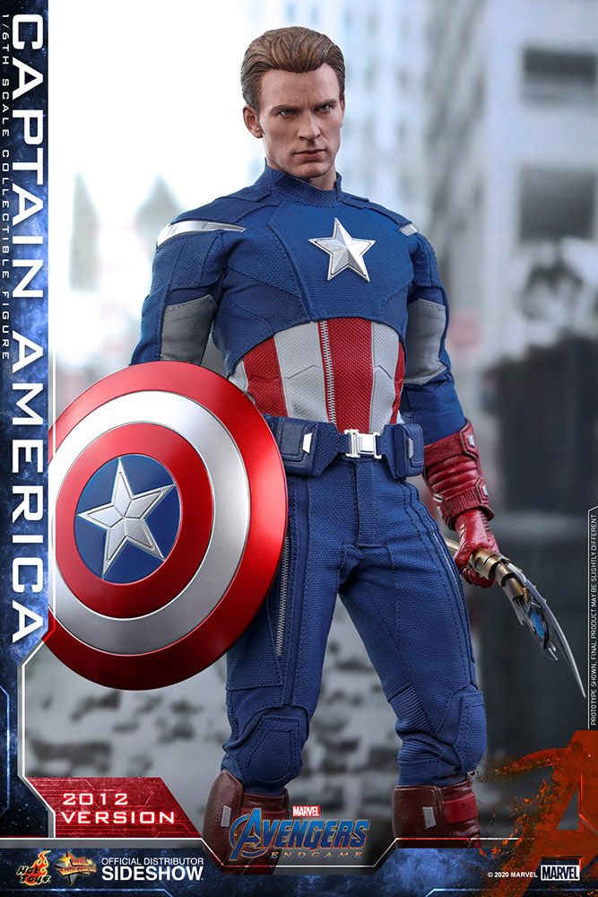 Foto 6 pulgar | Figura Capitán América Versión 2012 Marvel Avengers: Endgame Hot Toys 1:6 de Escala