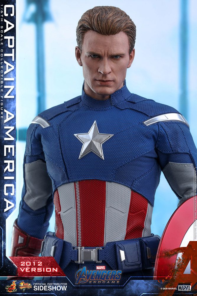 Foto 7 pulgar | Figura Capitán América Versión 2012 Marvel Avengers: Endgame Hot Toys 1:6 de Escala